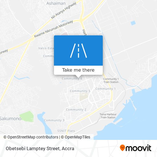Obetsebi Lamptey Street map