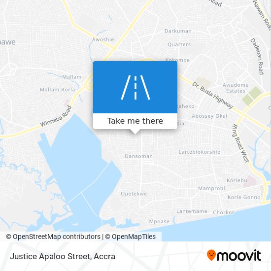 Justice Apaloo Street map