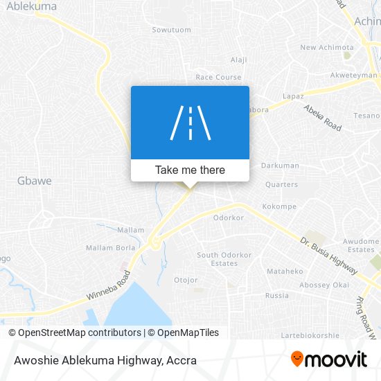 Awoshie Ablekuma Highway map