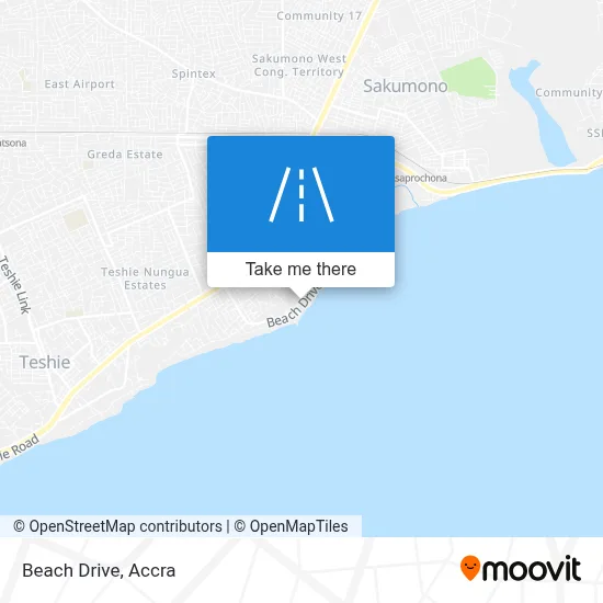 Beach Drive map