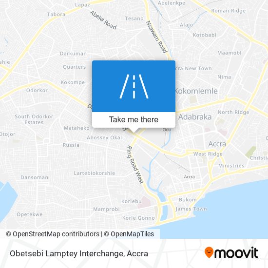 Obetsebi Lamptey Interchange map