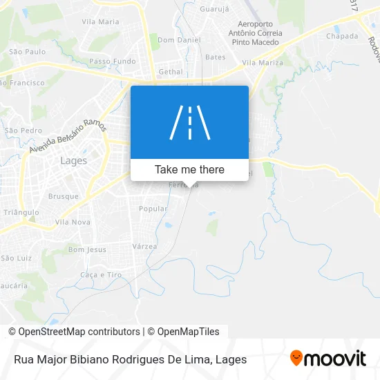 Rua Major Bibiano Rodrigues De Lima map