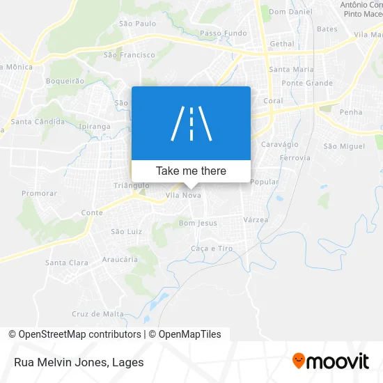 Rua Melvin Jones map