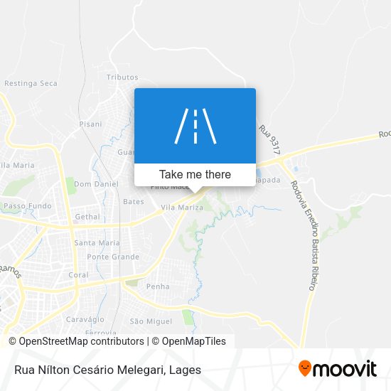 Rua Nílton Cesário Melegari map