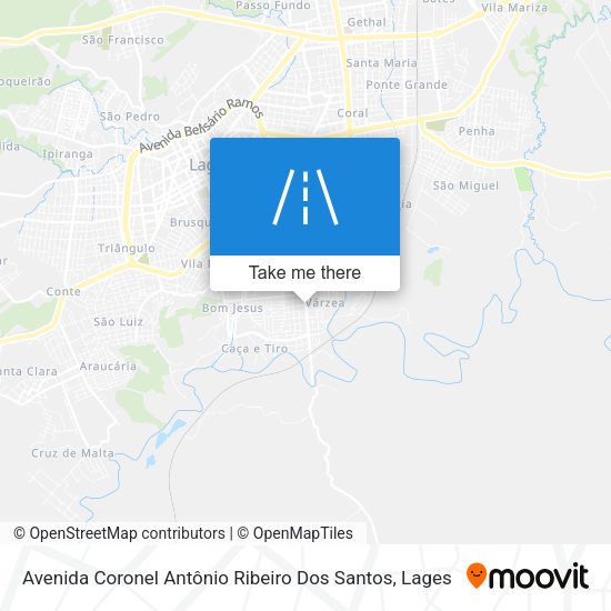 Avenida Coronel Antônio Ribeiro Dos Santos map