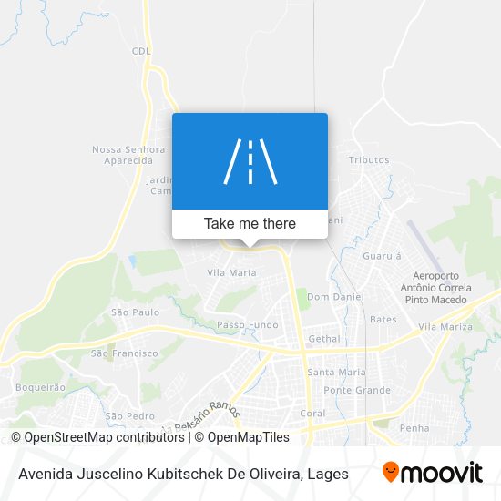 Avenida Juscelino Kubitschek De Oliveira map