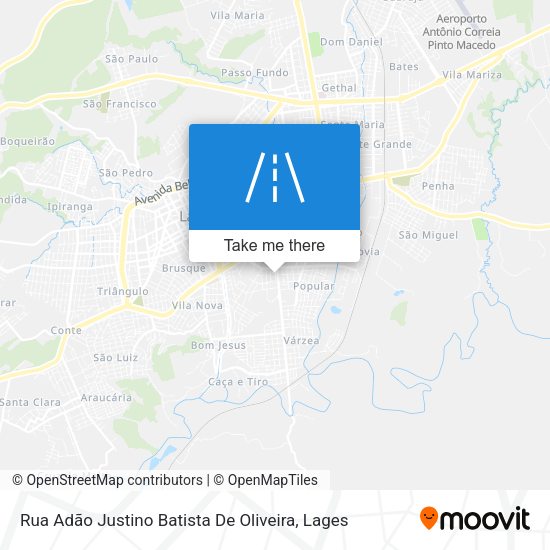 Rua Adão Justino Batista De Oliveira map