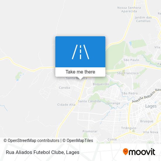 Rua Aliados Futebol Clube map