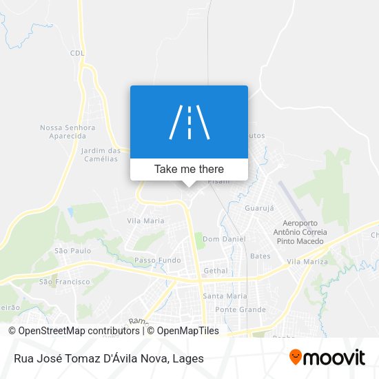 Rua José Tomaz D'Ávila Nova map