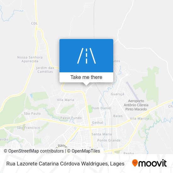 Rua Lazorete Catarina Córdova Waldrigues map
