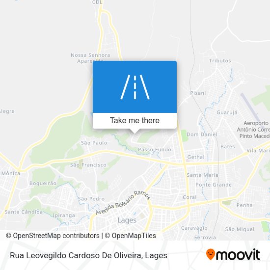 Rua Leovegildo Cardoso De Oliveira map