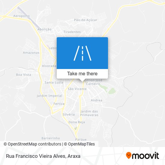Mapa Rua Francisco Vieira Alves