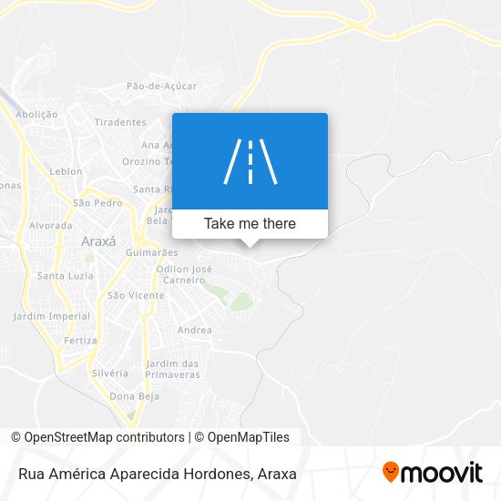 Rua América Aparecida Hordones map