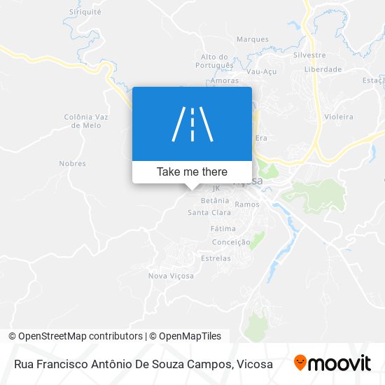 Rua Francisco Antônio De Souza Campos map