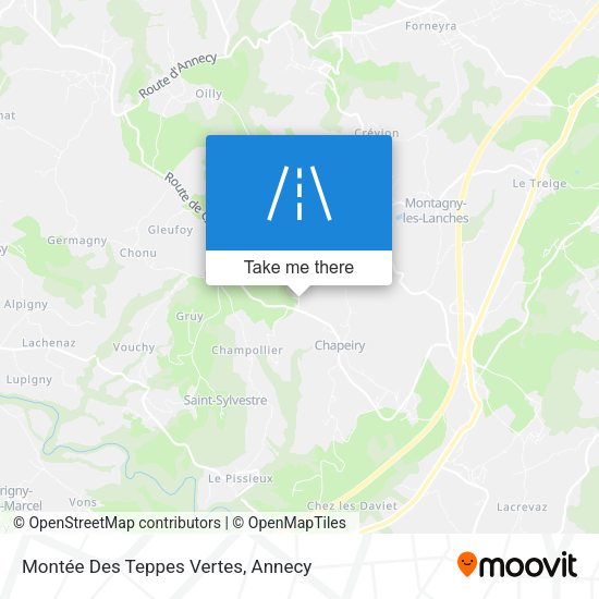 Montée Des Teppes Vertes map