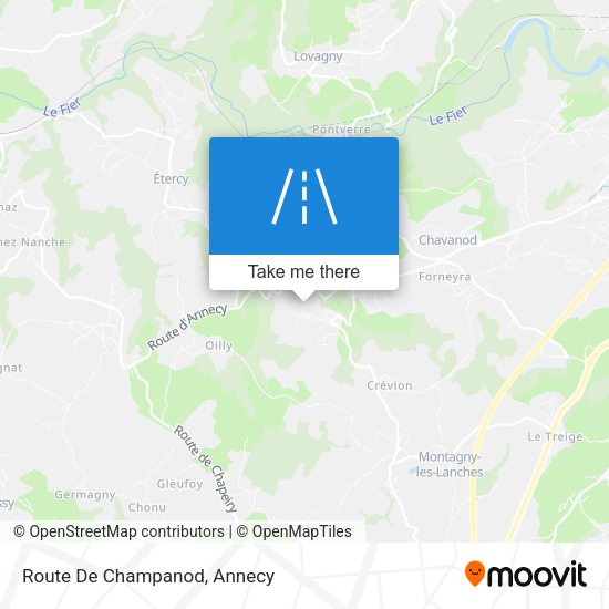 Route De Champanod map
