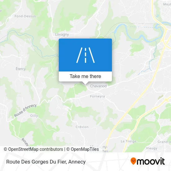 Route Des Gorges Du Fier map