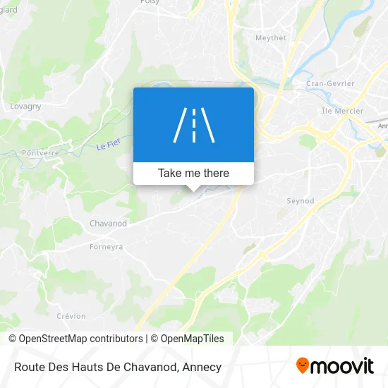 Route Des Hauts De Chavanod map
