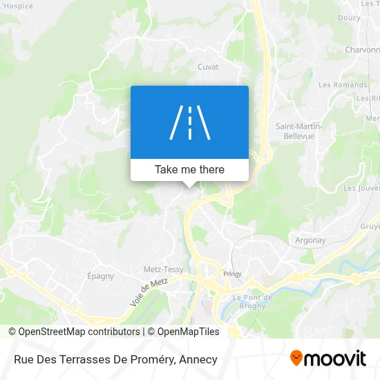 Rue Des Terrasses De Proméry map