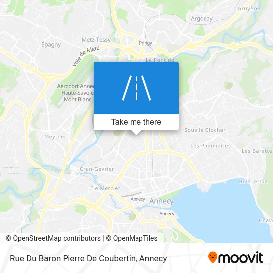 Rue Du Baron Pierre De Coubertin map