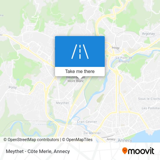 Meythet - Côte Merle map