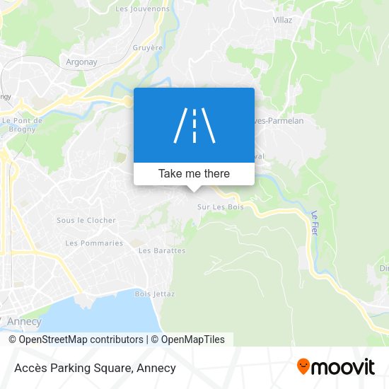 Accès Parking Square map