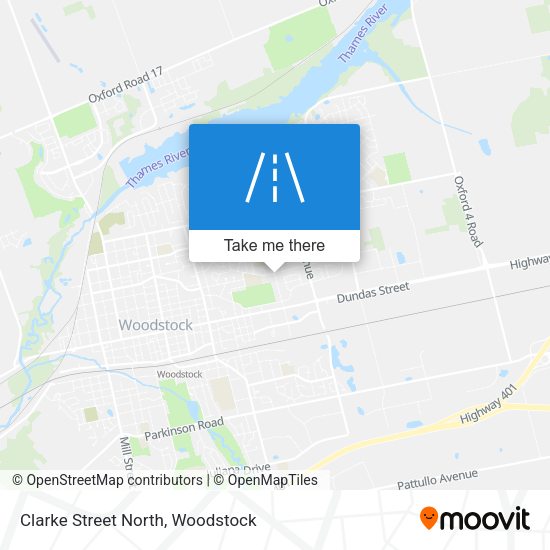 Clarke Street North map