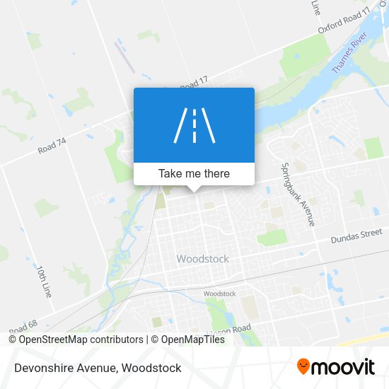Devonshire Avenue map