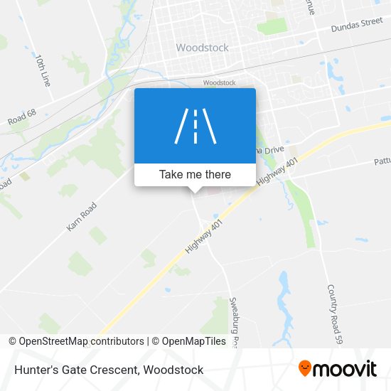 Hunter's Gate Crescent map