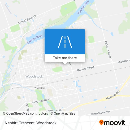 Nesbitt Crescent map