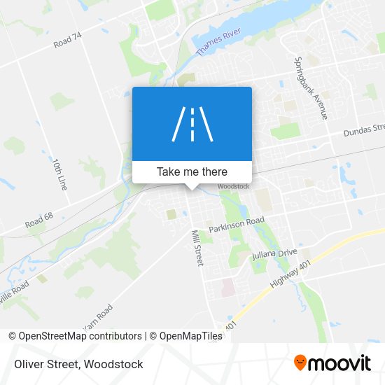 Oliver Street map