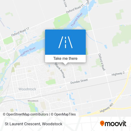 St Laurent Crescent map