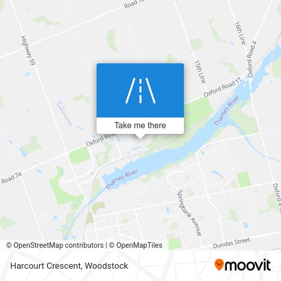 Harcourt Crescent map