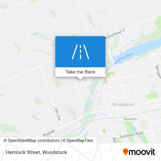 Hemlock Street map