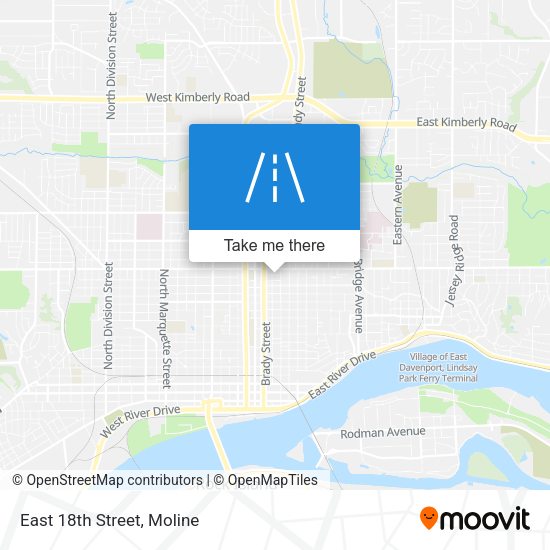 Mapa de East 18th Street