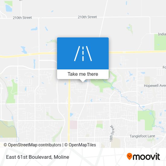 East 61st Boulevard map