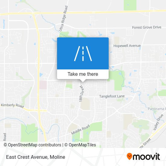 Mapa de East Crest Avenue