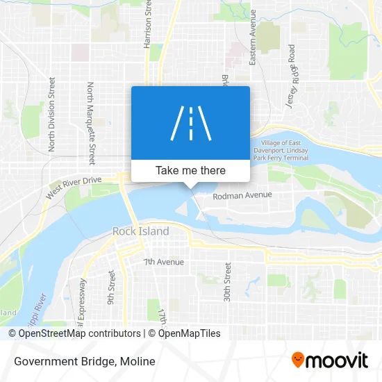 Government Bridge map
