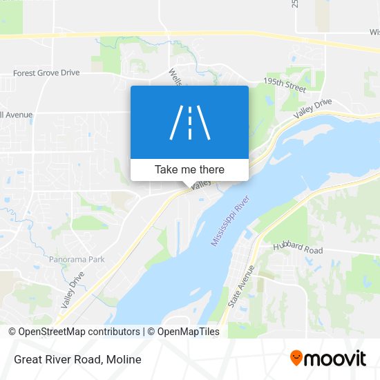 Mapa de Great River Road