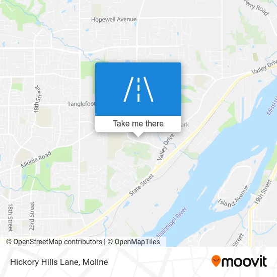 Hickory Hills Lane map