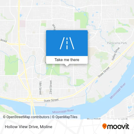 Hollow View Drive map
