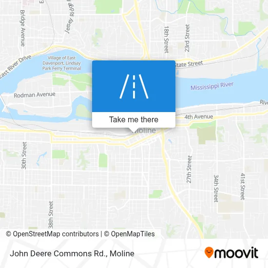 John Deere Commons Rd. map