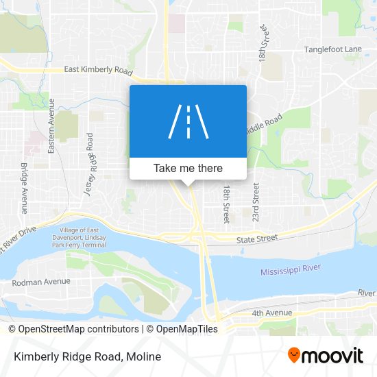 Kimberly Ridge Road map
