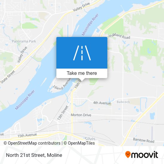 Mapa de North 21st Street