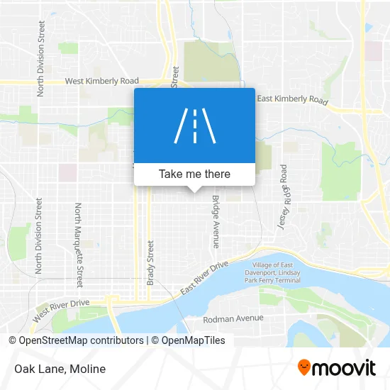 Oak Lane map