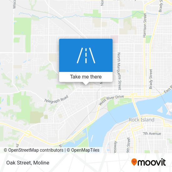 Mapa de Oak Street