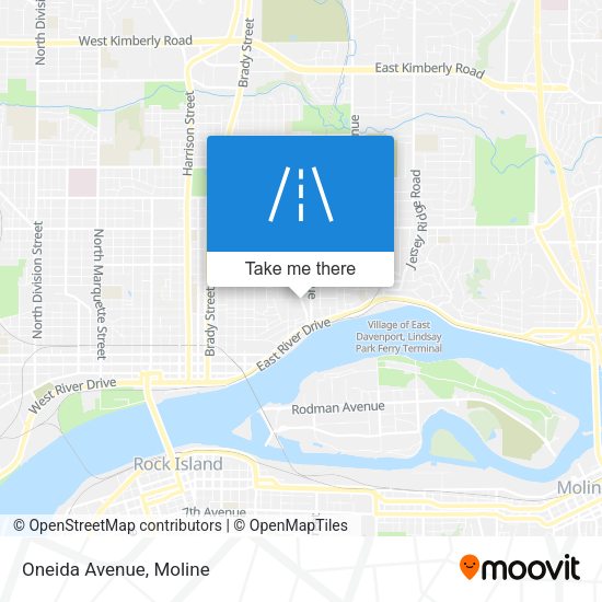 Mapa de Oneida Avenue