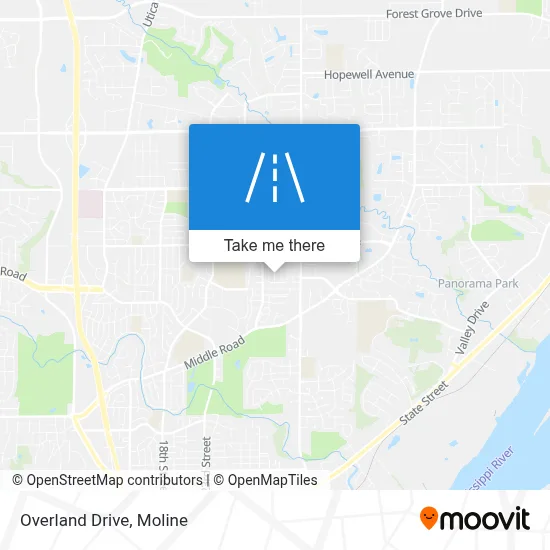 Overland Drive map