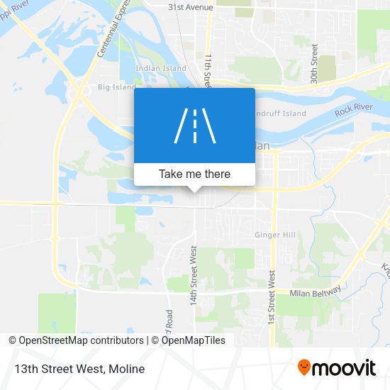 Mapa de 13th Street West