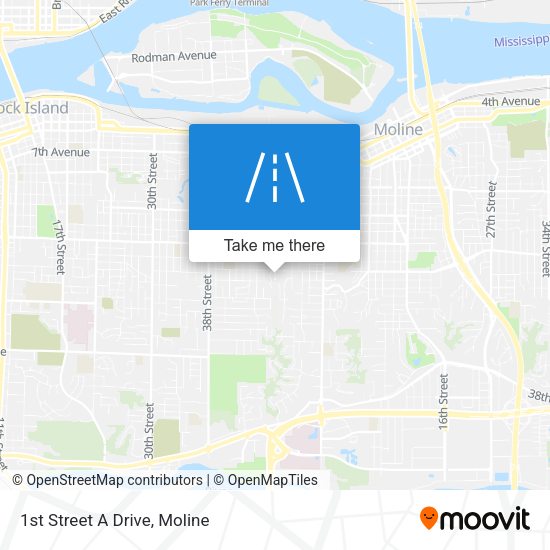 1st Street A Drive map